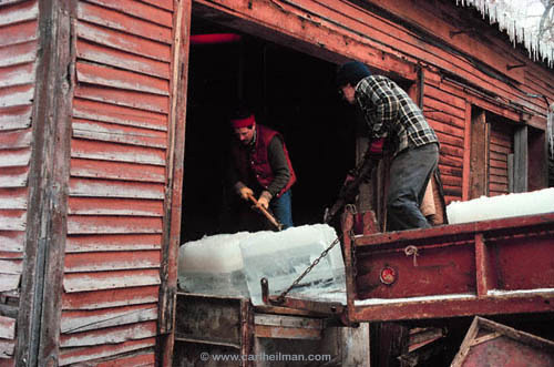 Filling the Ice House at Raquette Lake - Carl Heilman II