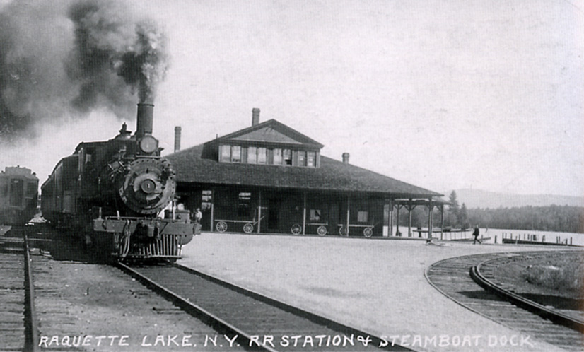 1914 Railroad Station & Steamboat Dock Raquette Lake, NY